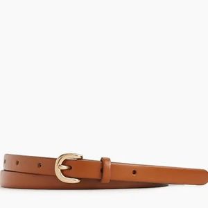 🌿NWT J.Crew Skinny Italian leather belt in Pecan